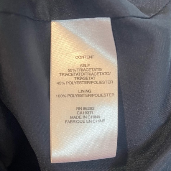 Tibi Navy Savannah Tie Neck Dress Size 4 missing metal clips - Picture 14 of 14